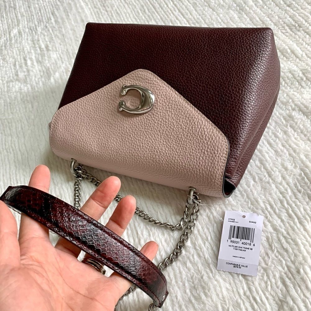 New Coach Leather Shoulder & Crossbody Bag In Colorblock - Picture 10 of 16
